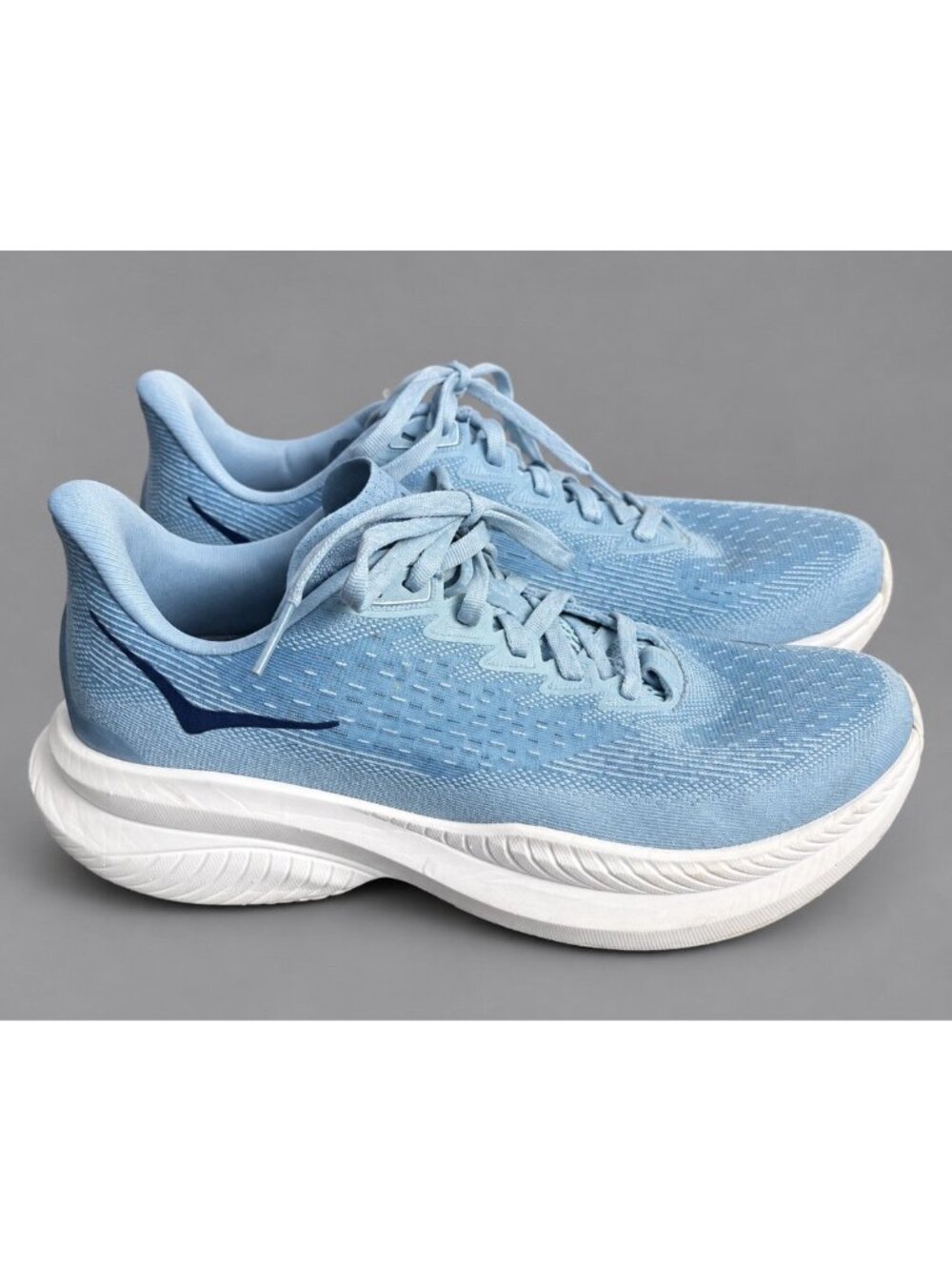 HOKA Womens Size 7.5B US Mach 6 Running Shoes Sneakers Light Blue